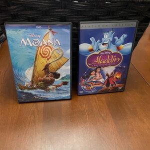 Disney Moana and Aladdin DVD Collection - Blue and Purple